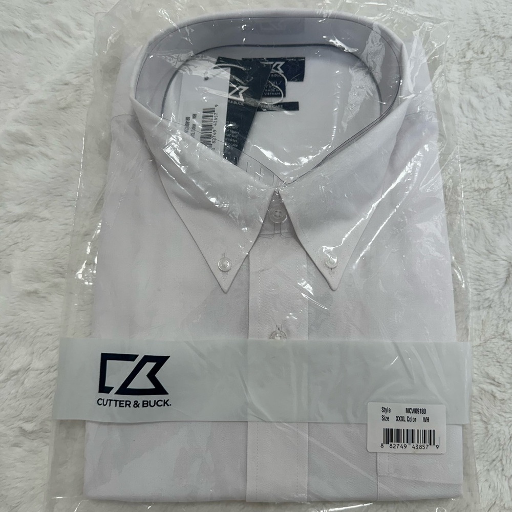 NWT Cutter & Buck Epic Easy Care Fine Twill Mens Long Sleeve Dress Shirt - Picture 8 of 9